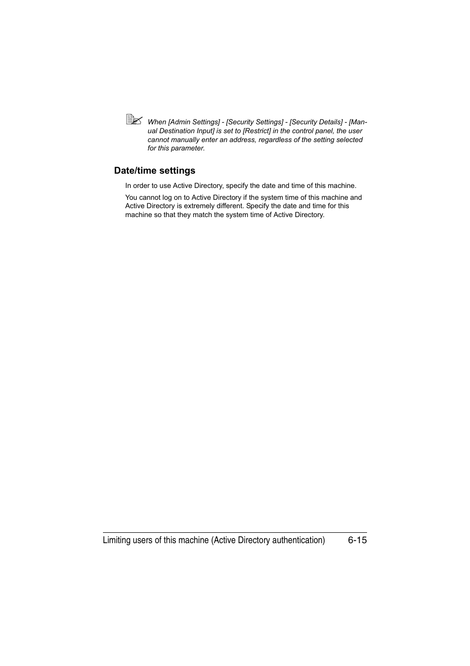 Date/time settings, Date/time settings -15 | Konica Minolta bizhub C35 User Manual | Page 202 / 510