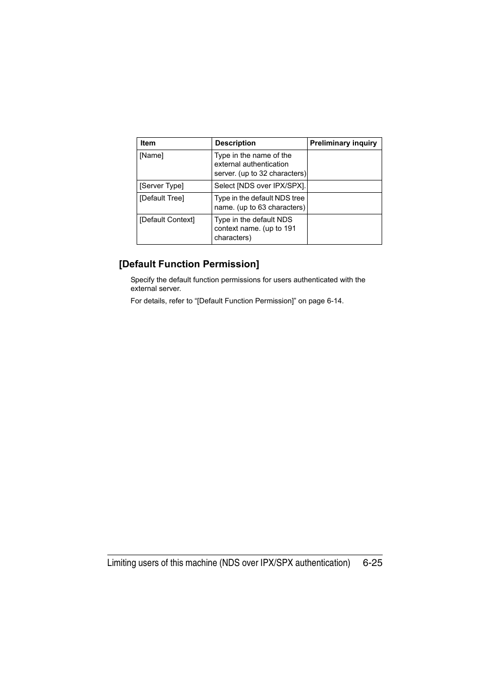 Default function permission, Default function permission] -25, Default function permis | Sion | Konica Minolta bizhub C35 User Manual | Page 212 / 510