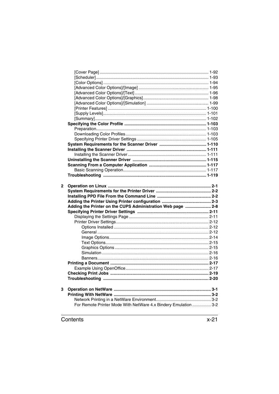Contents x-21 | Konica Minolta bizhub C35 User Manual | Page 22 / 510