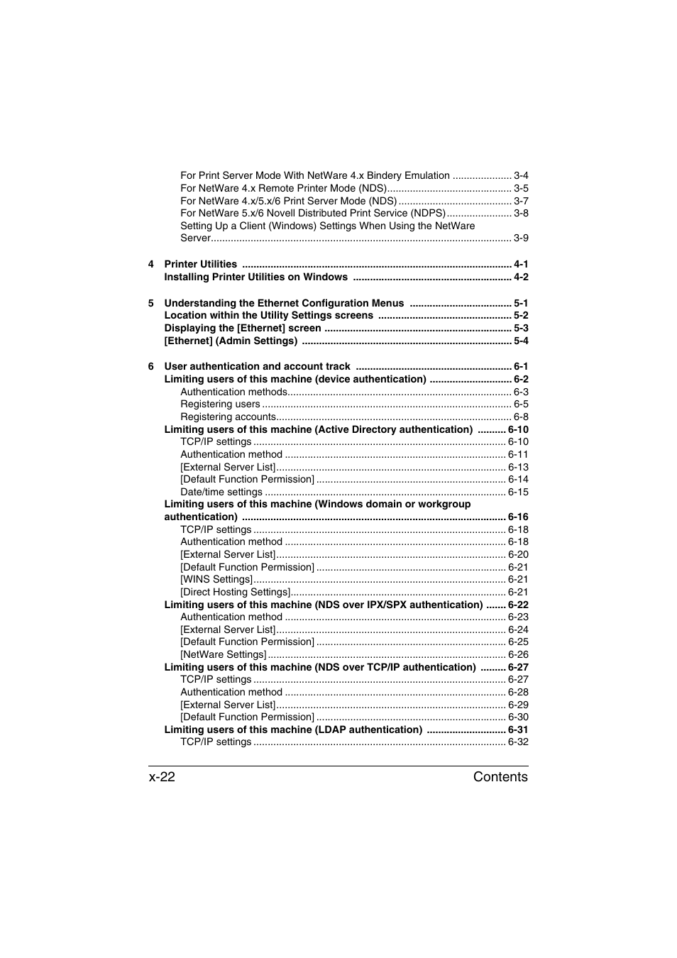 Contents x-22 | Konica Minolta bizhub C35 User Manual | Page 23 / 510