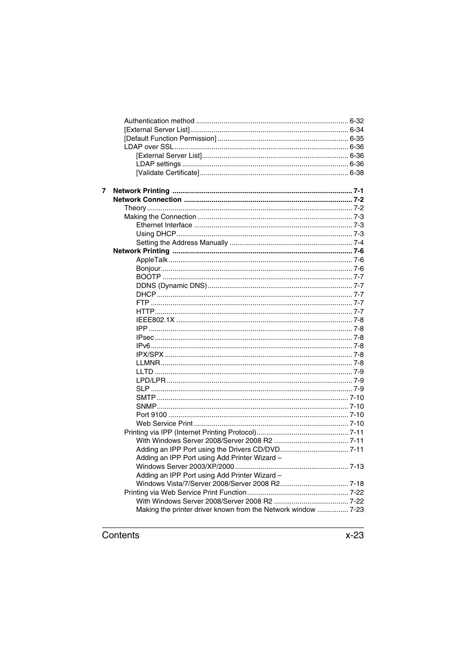 Contents x-23 | Konica Minolta bizhub C35 User Manual | Page 24 / 510