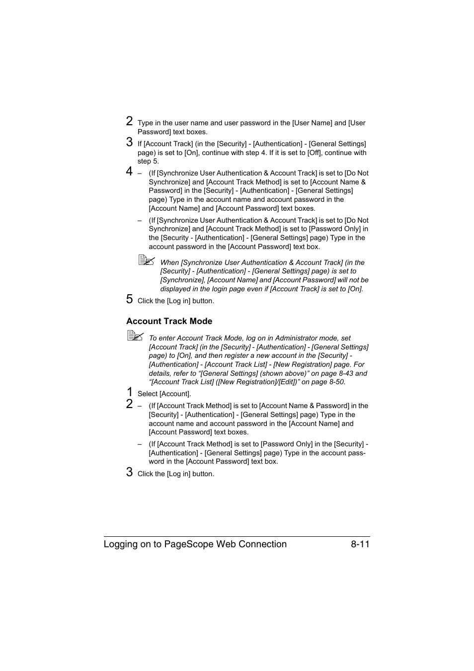 Account track mode, Account track mode -11 | Konica Minolta bizhub C35 User Manual | Page 278 / 510