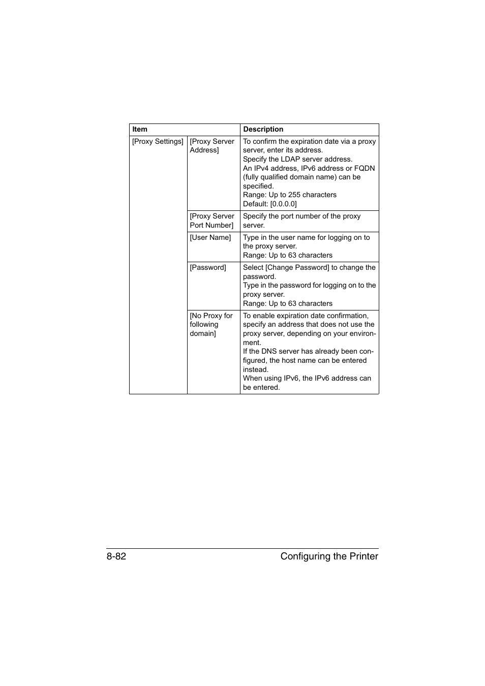 Configuring the printer 8-82 | Konica Minolta bizhub C35 User Manual | Page 349 / 510