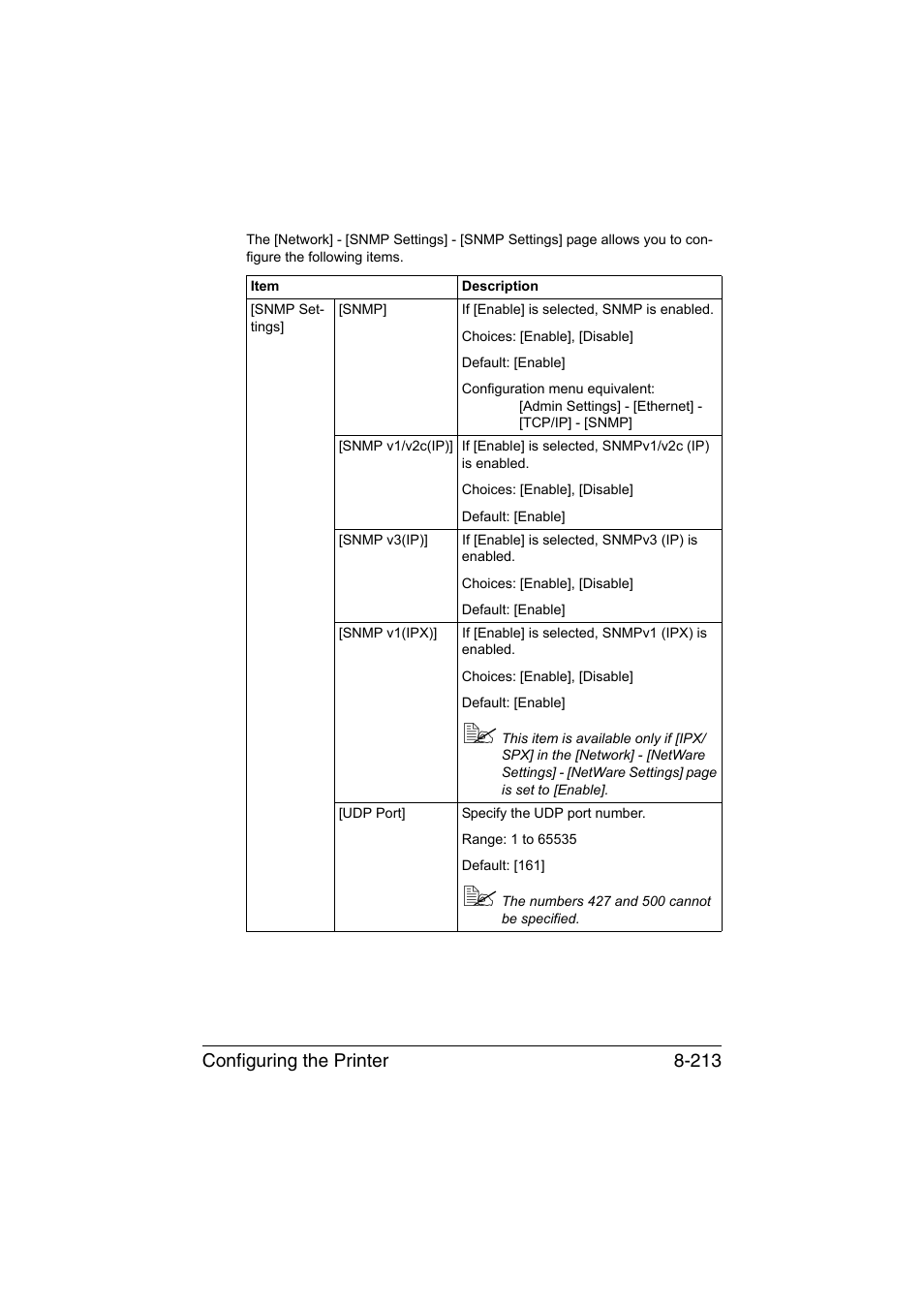 Configuring the printer 8-213 | Konica Minolta bizhub C35 User Manual | Page 480 / 510