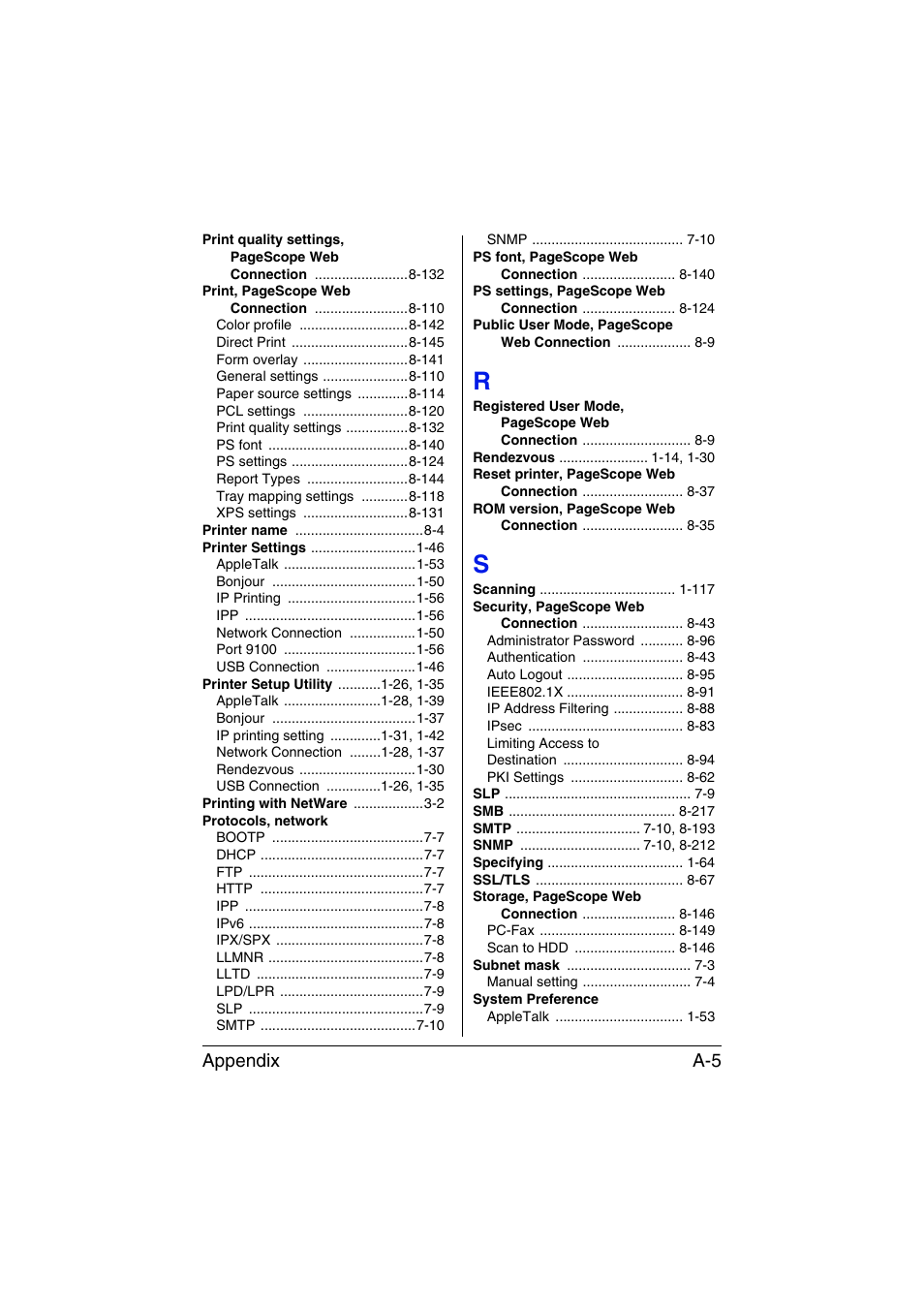 Appendix a-5 | Konica Minolta bizhub C35 User Manual | Page 508 / 510