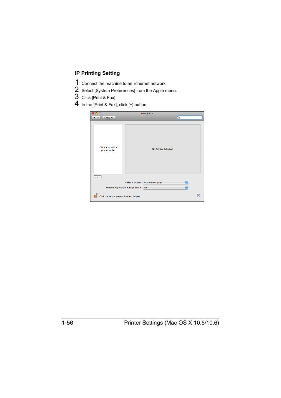 Ip printing setting, Ip printing setting -56 | Konica Minolta bizhub C35 User Manual | Page 83 / 510