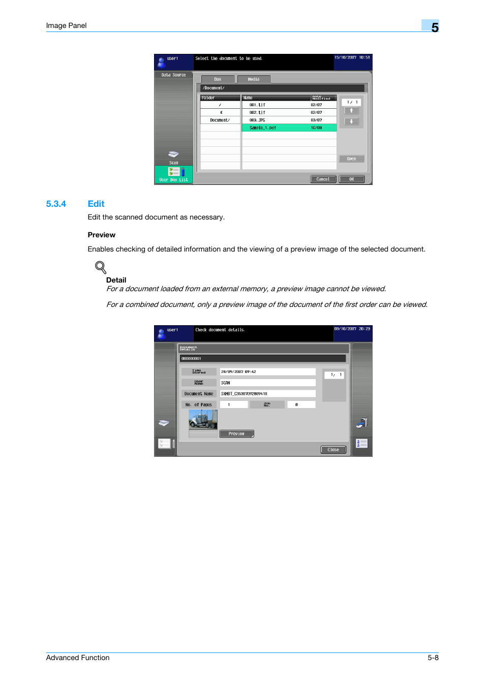 4 edit, Preview, Edit -8 preview -8 | Konica Minolta bizhub C451 User Manual | Page 43 / 82