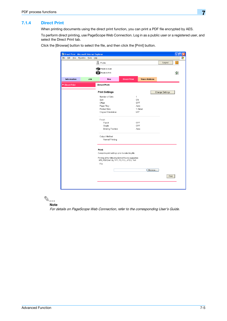 4 direct print, Direct print -5 | Konica Minolta bizhub C451 User Manual | Page 58 / 82