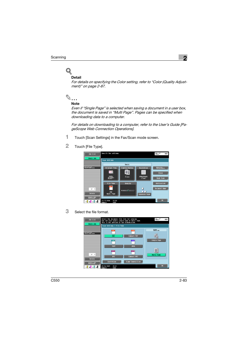 Konica Minolta bizhub C550 User Manual | Page 122 / 415