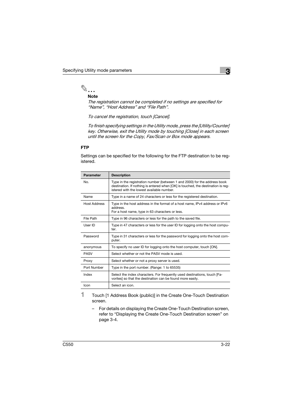 Ftp -22 | Konica Minolta bizhub C550 User Manual | Page 189 / 415