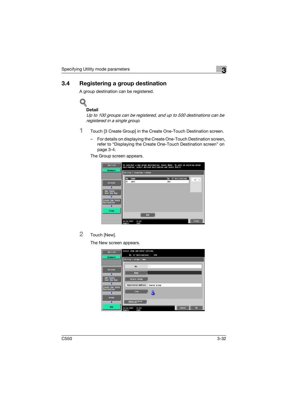 4 registering a group destination, Registering a group destination -32 | Konica Minolta bizhub C550 User Manual | Page 199 / 415