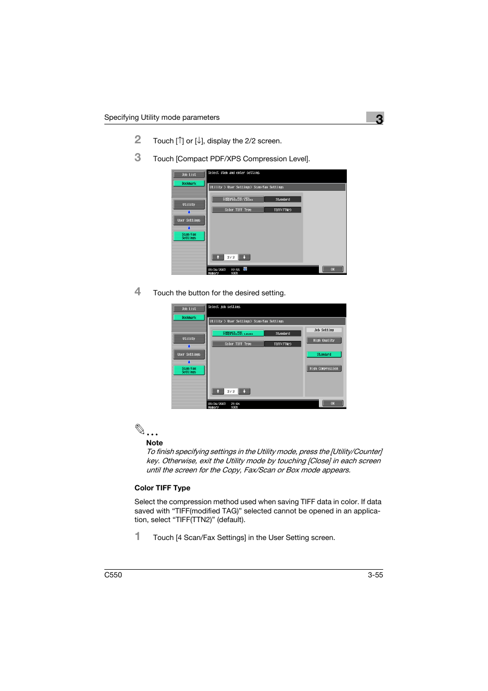 Color tiff type, Color tiff type -55 | Konica Minolta bizhub C550 User Manual | Page 222 / 415