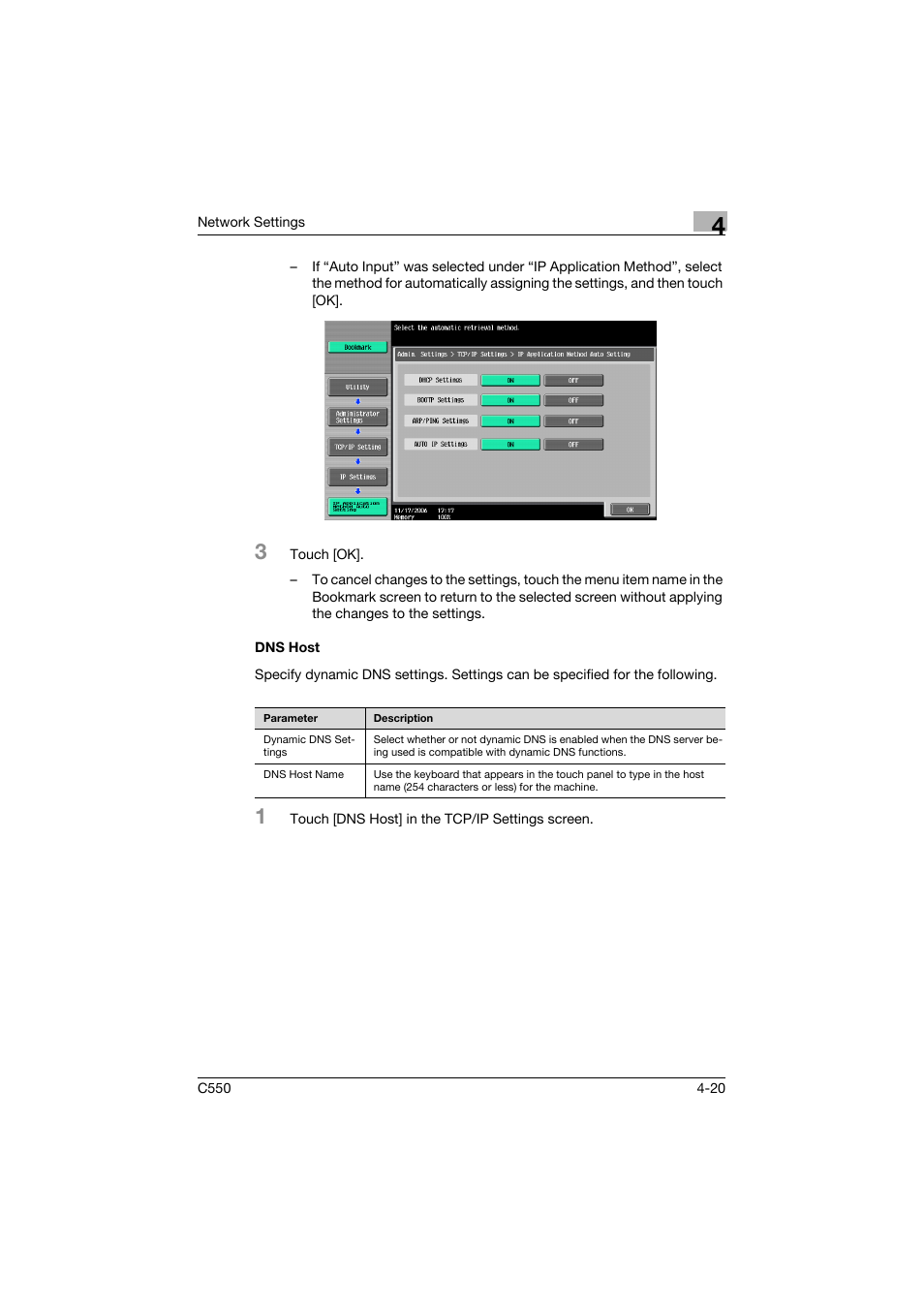 Dns host, Dns host -20 | Konica Minolta bizhub C550 User Manual | Page 266 / 415