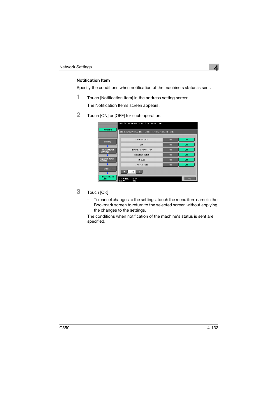 Notification item, Notification item -132 | Konica Minolta bizhub C550 User Manual | Page 378 / 415