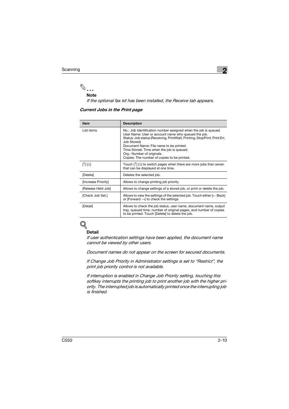 Konica Minolta bizhub C550 User Manual | Page 49 / 415