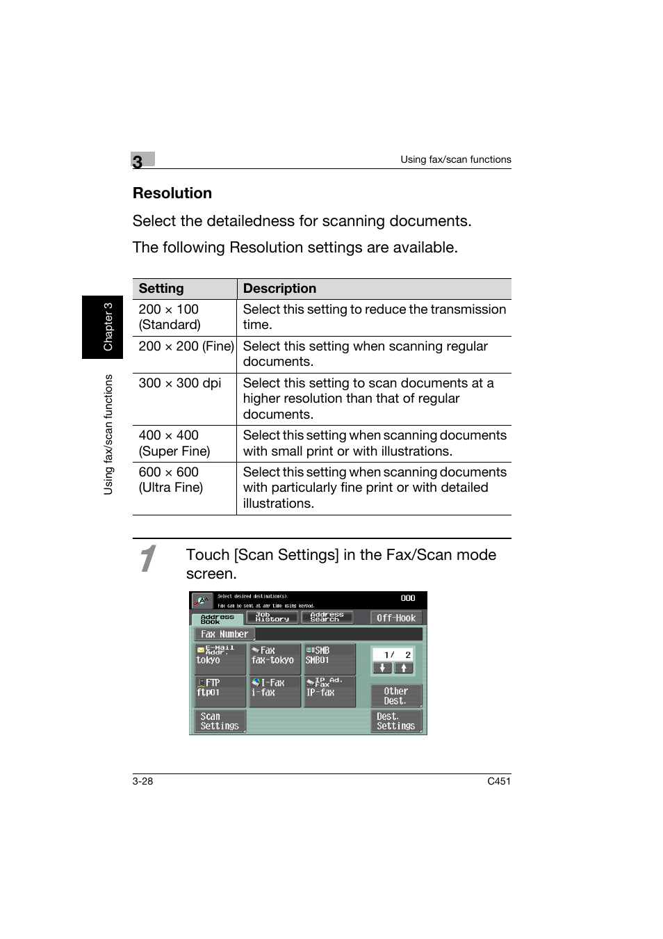 Resolution, Resolution -28 | Konica Minolta bizhub C451 User Manual | Page 129 / 164