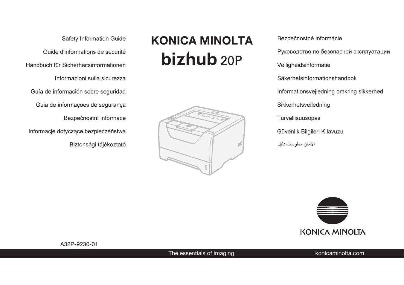 Konica Minolta bizhub 20P User Manual | 39 pages