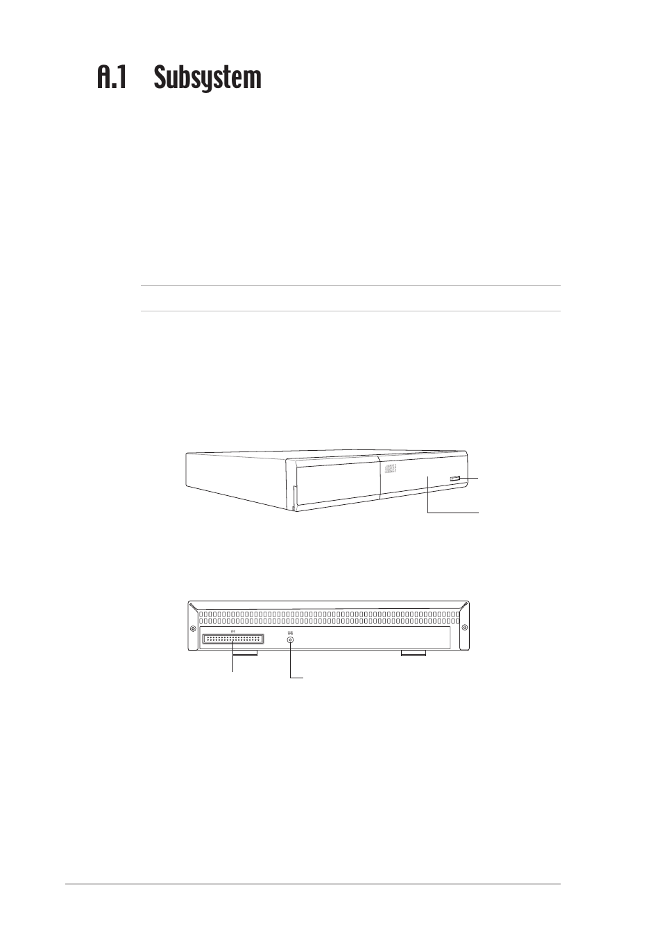 A.1 subsystem, A.1.1 front and rear panel features, Rear panel | Front panel | Asus Digital Entertainment PC AB-V100 User Manual | Page 102 / 112