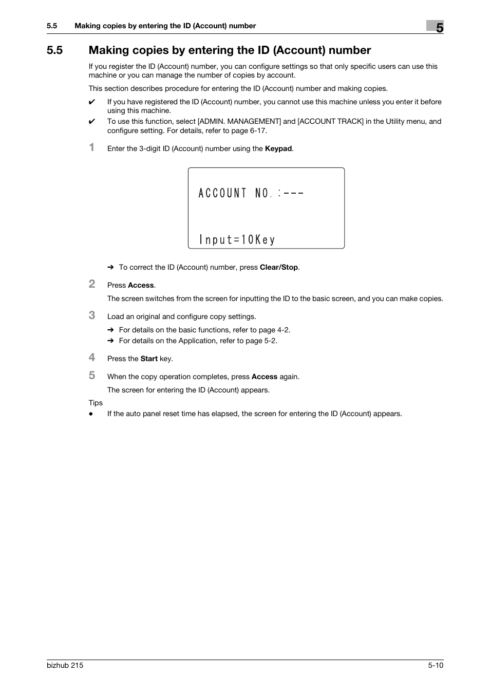 P. 5-10 | Konica Minolta Bizhub 215 User Manual | Page 77 / 138