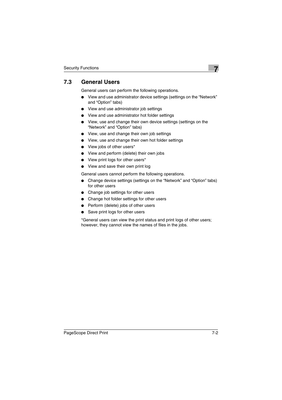 3 general users, General users -2 | Konica Minolta PageScope Direct Print User Manual | Page 43 / 55