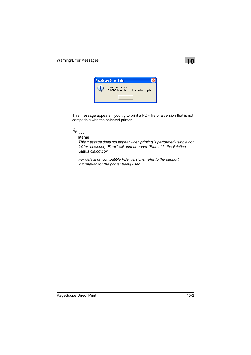 Konica Minolta PageScope Direct Print User Manual | Page 54 / 55