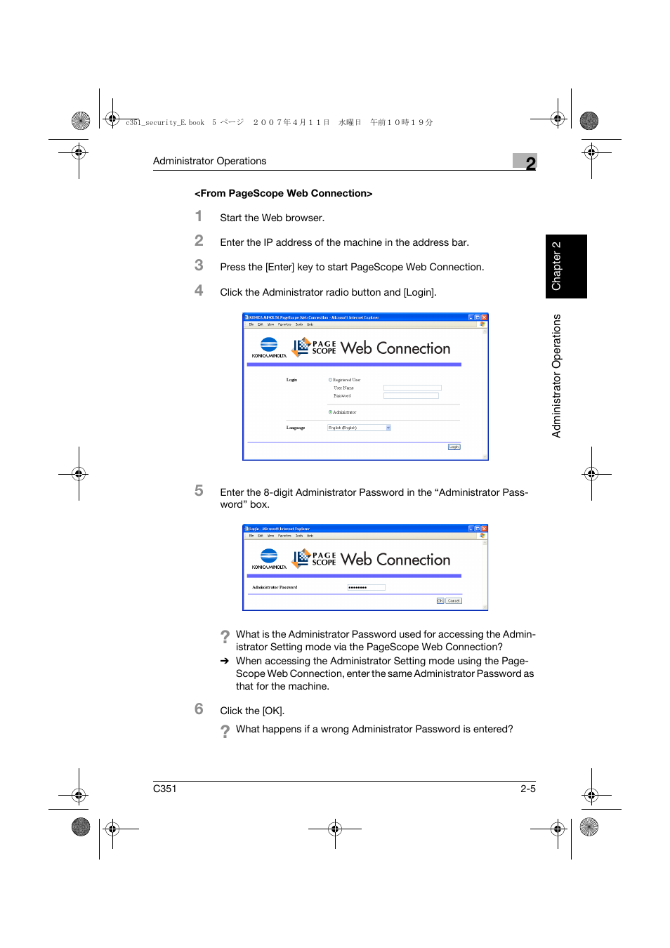 Konica Minolta BIZHUB C351 User Manual | Page 24 / 188