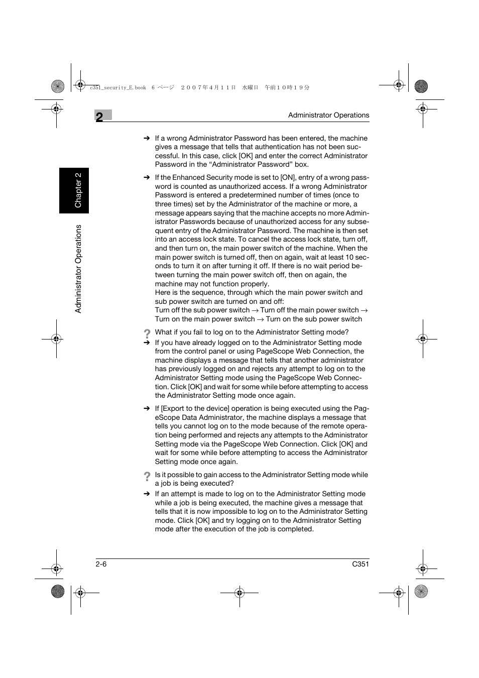 Konica Minolta BIZHUB C351 User Manual | Page 25 / 188