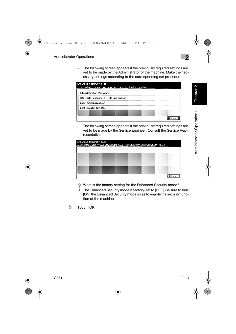 Konica Minolta BIZHUB C351 User Manual | Page 32 / 188