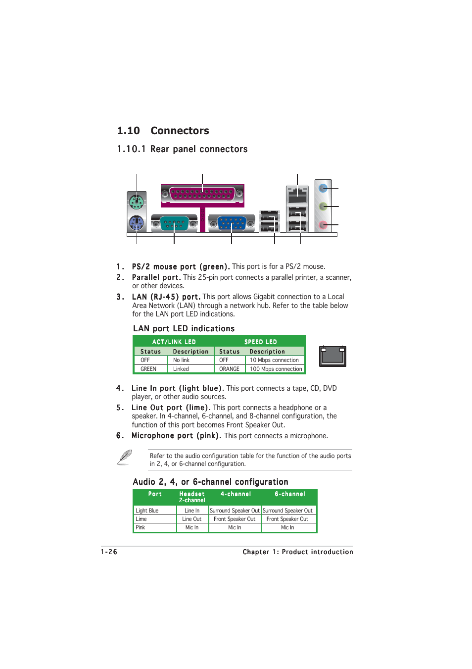 10 connectors | Asus P5GL-MX User Manual | Page 38 / 94