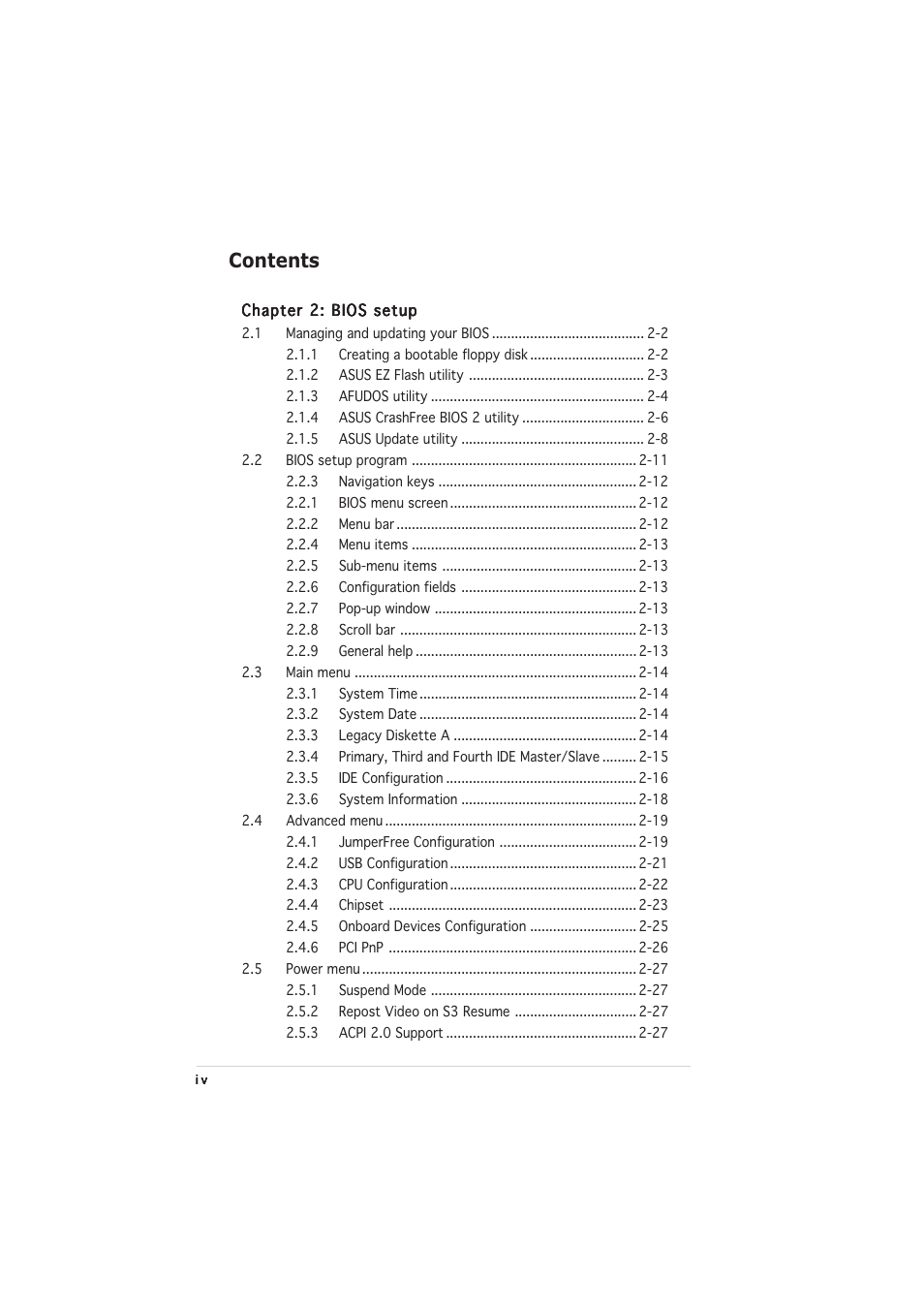 Asus P5GL-MX User Manual | Page 4 / 94