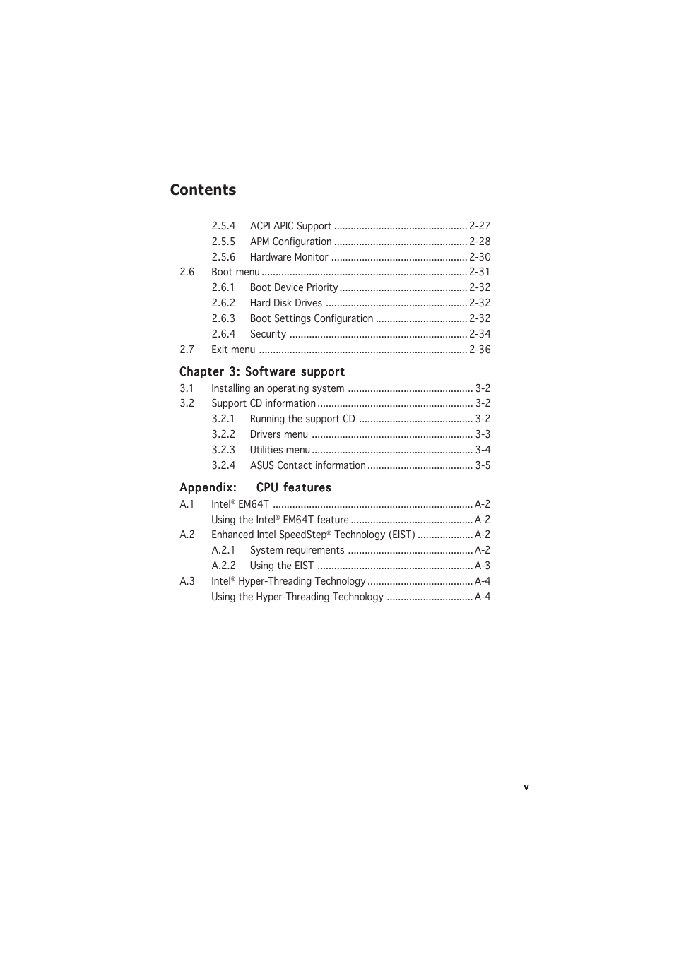 Asus P5GL-MX User Manual | Page 5 / 94