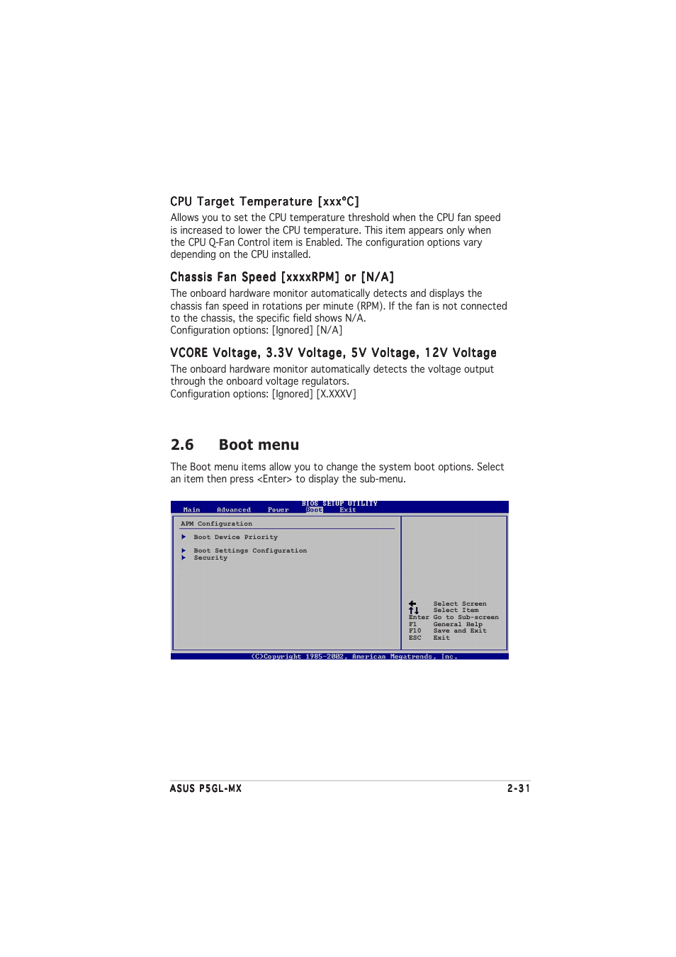 6 boot menu | Asus P5GL-MX User Manual | Page 77 / 94