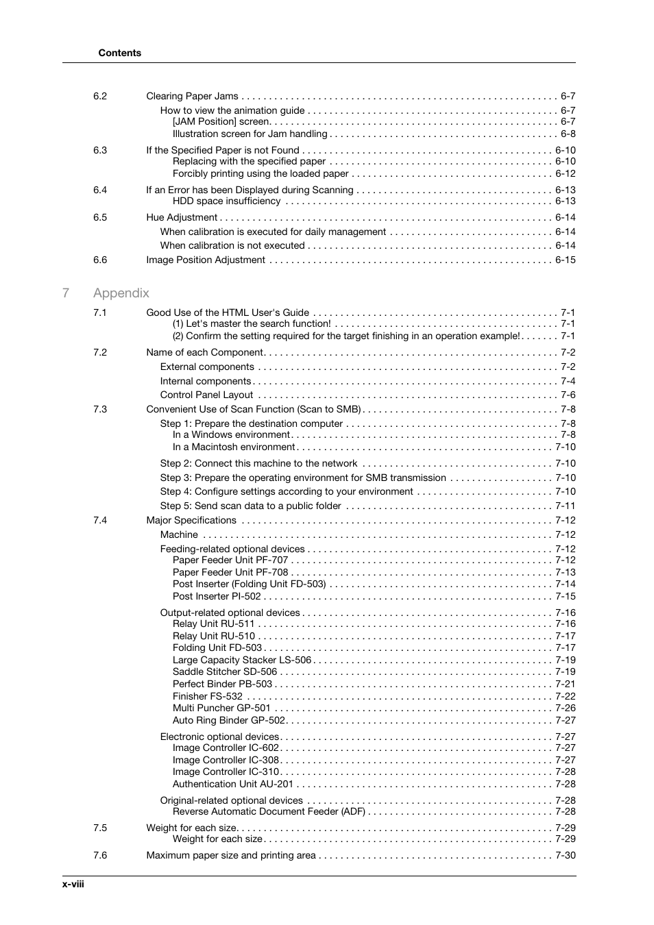 7appendix | Konica Minolta bizhub PRESS C1100 User Manual | Page 10 / 123