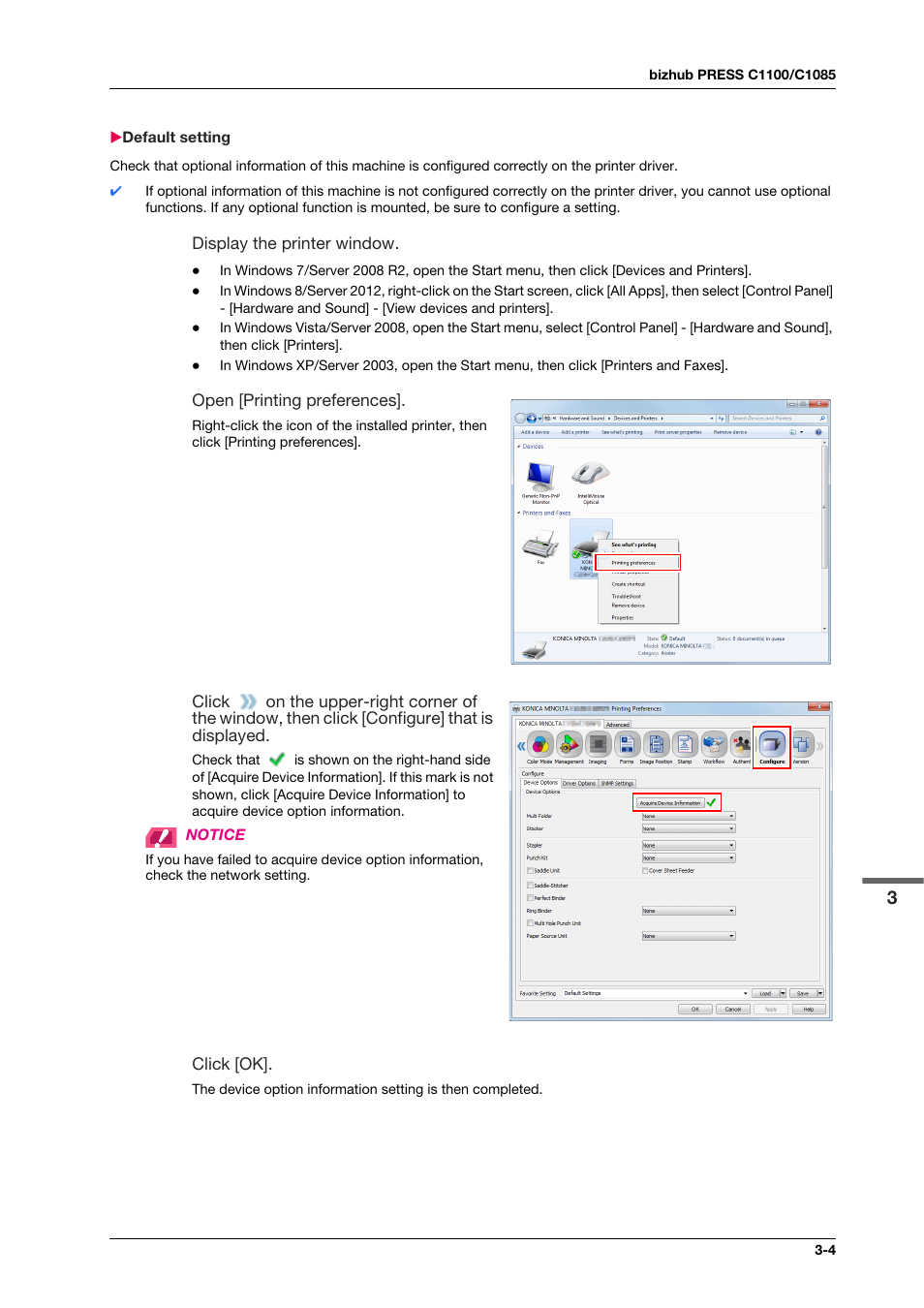 Default setting, Default setting -4 | Konica Minolta bizhub PRESS C1100 User Manual | Page 23 / 123