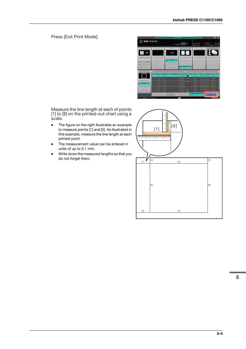 Press [exit print mode | Konica Minolta bizhub PRESS C1100 User Manual | Page 49 / 123