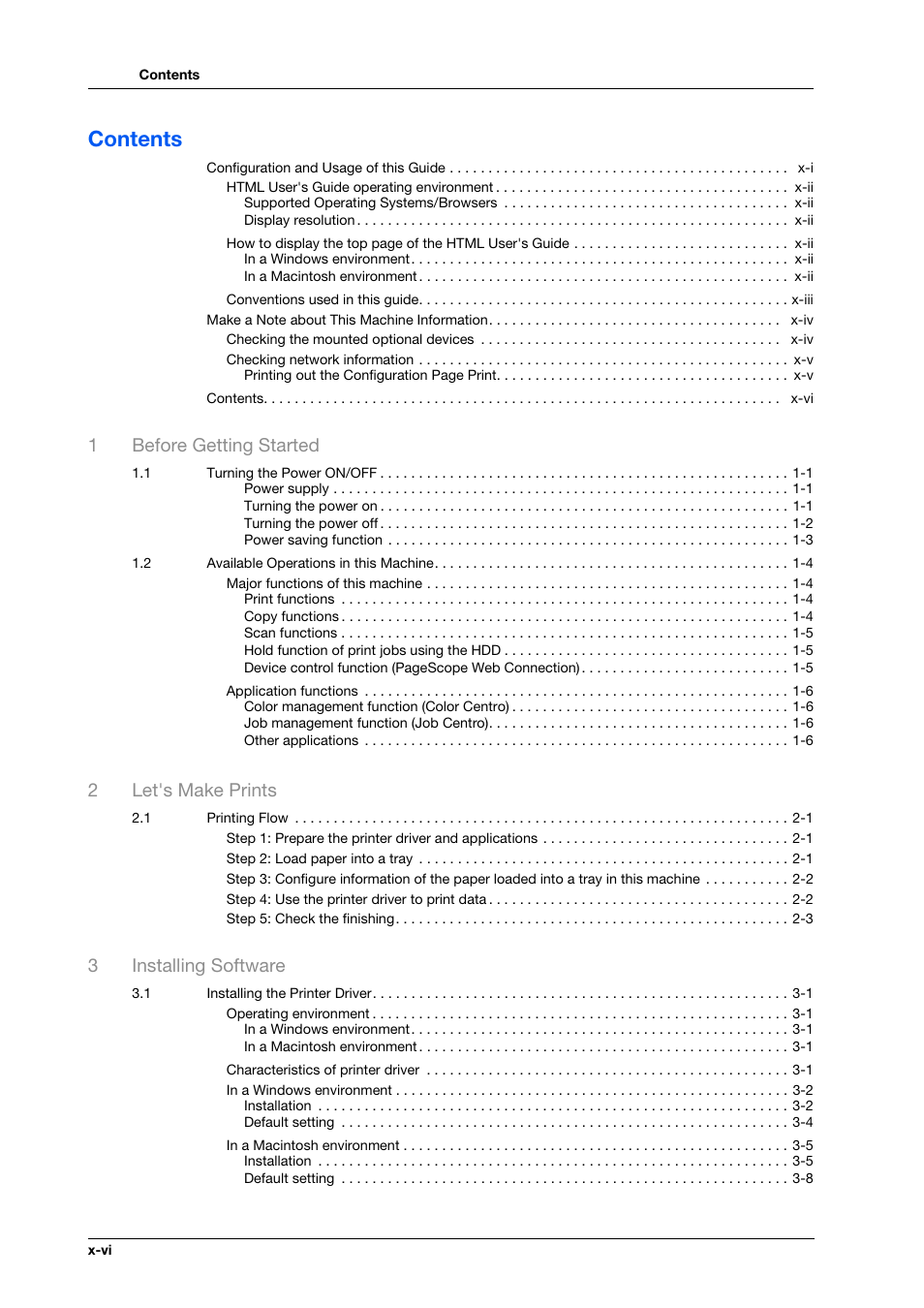 Konica Minolta bizhub PRESS C1100 User Manual | Page 8 / 123