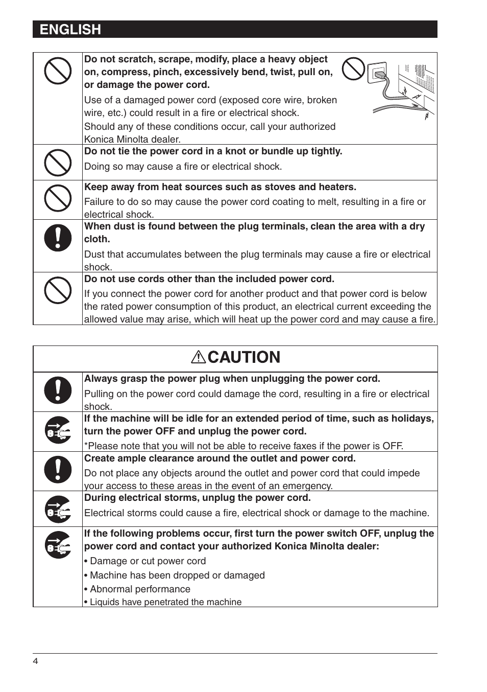 English | Konica Minolta bizhub 25e User Manual | Page 6 / 28
