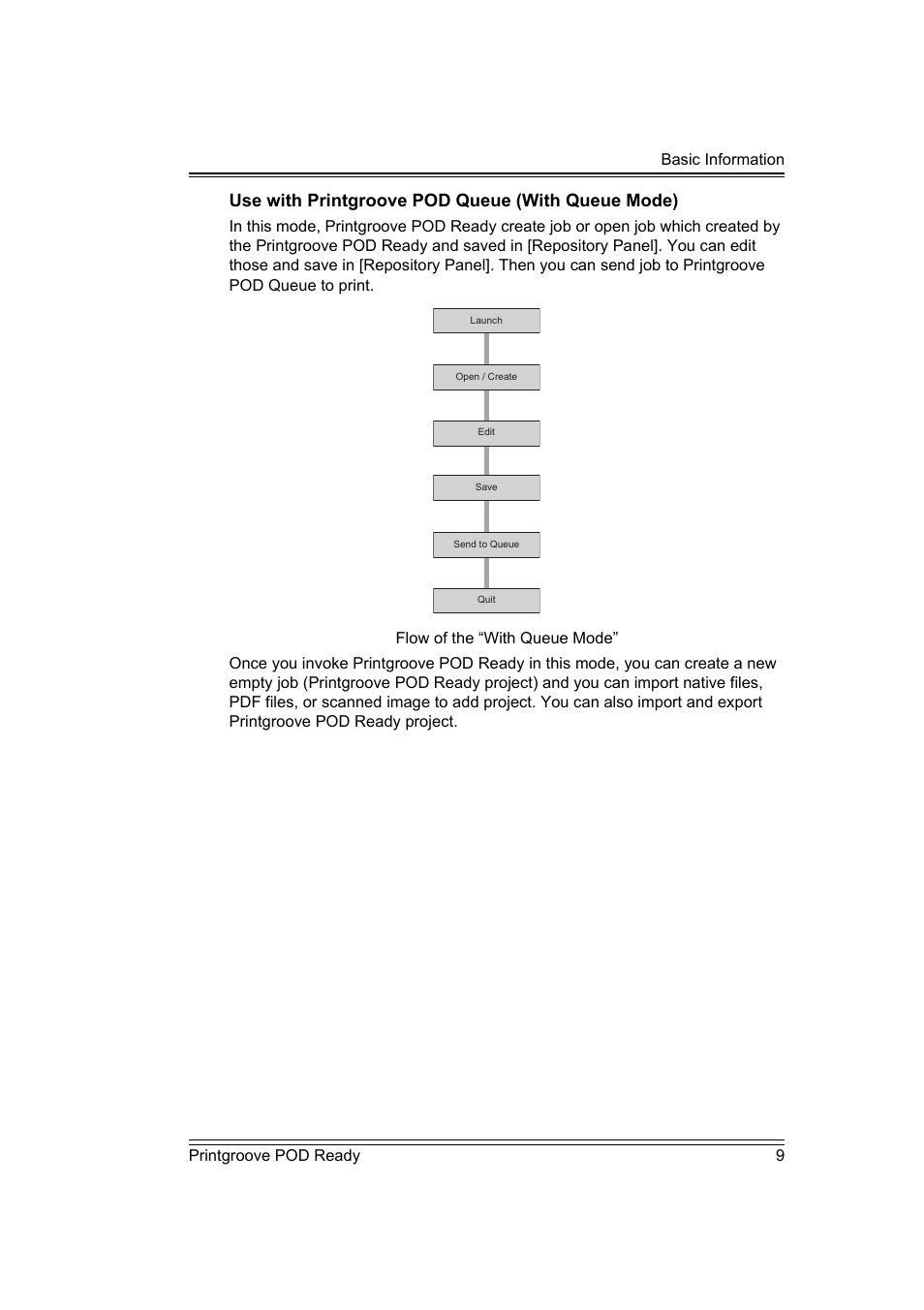 Use with printgroove pod queue (with queue mode) | Konica Minolta Printgroove POD User Manual | Page 12 / 18