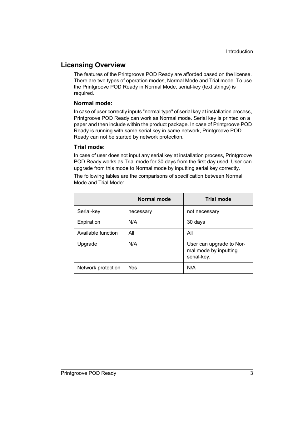 Licensing overview | Konica Minolta Printgroove POD User Manual | Page 6 / 18