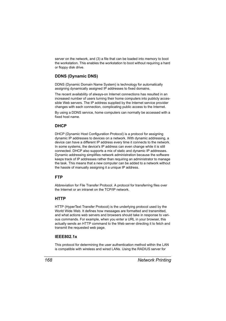 Ddns (dynamic dns), Dhcp, Http | Ieee802.1x | Konica Minolta bizhub 40P User Manual | Page 186 / 392