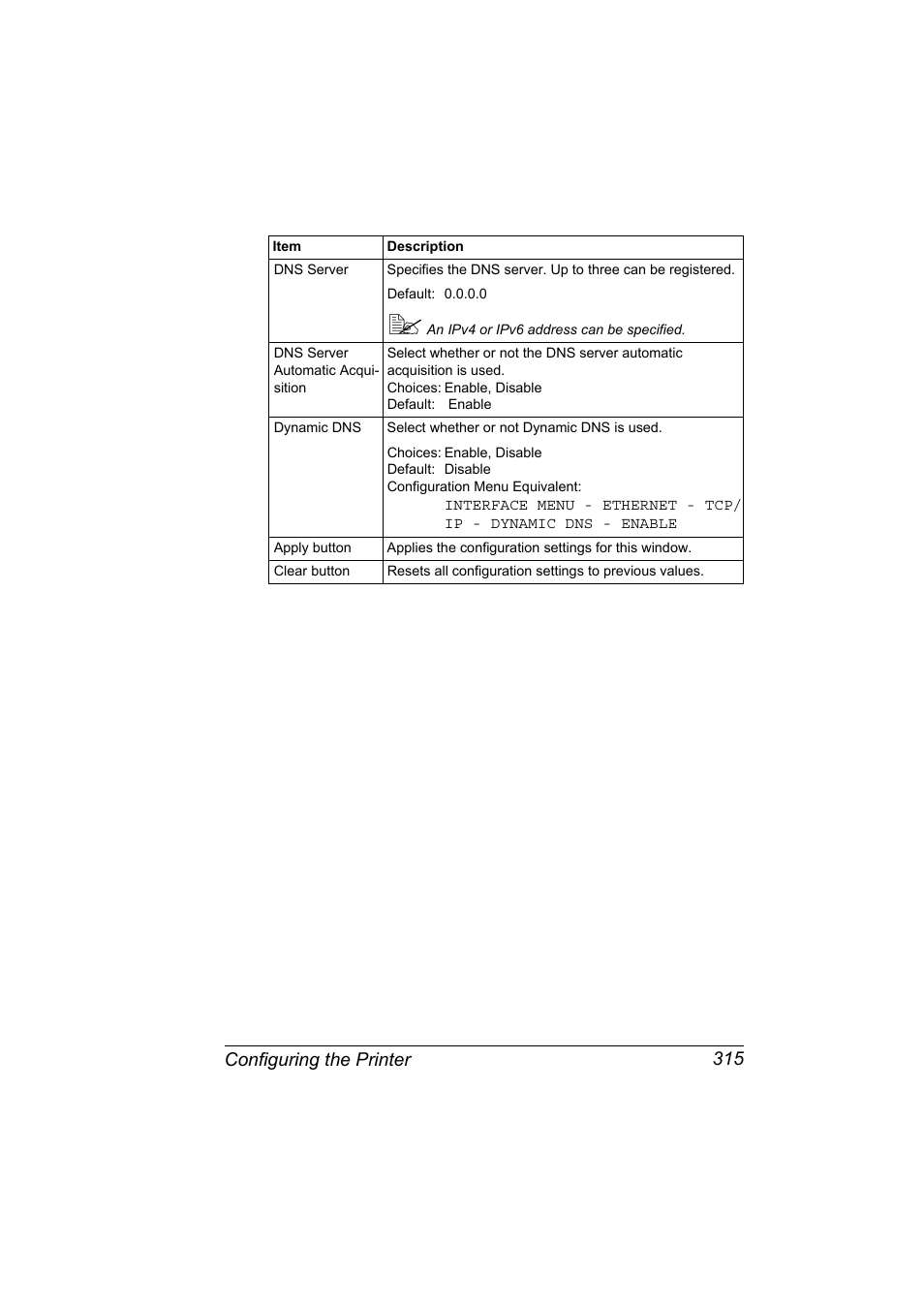 Configuring the printer 315 | Konica Minolta bizhub 40P User Manual | Page 333 / 392