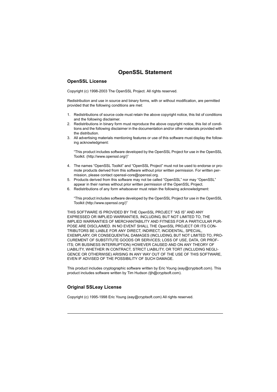 Openssl statement | Konica Minolta bizhub 40P User Manual | Page 5 / 392