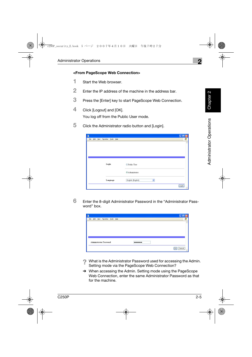 Konica Minolta bizhub C250P User Manual | Page 22 / 108