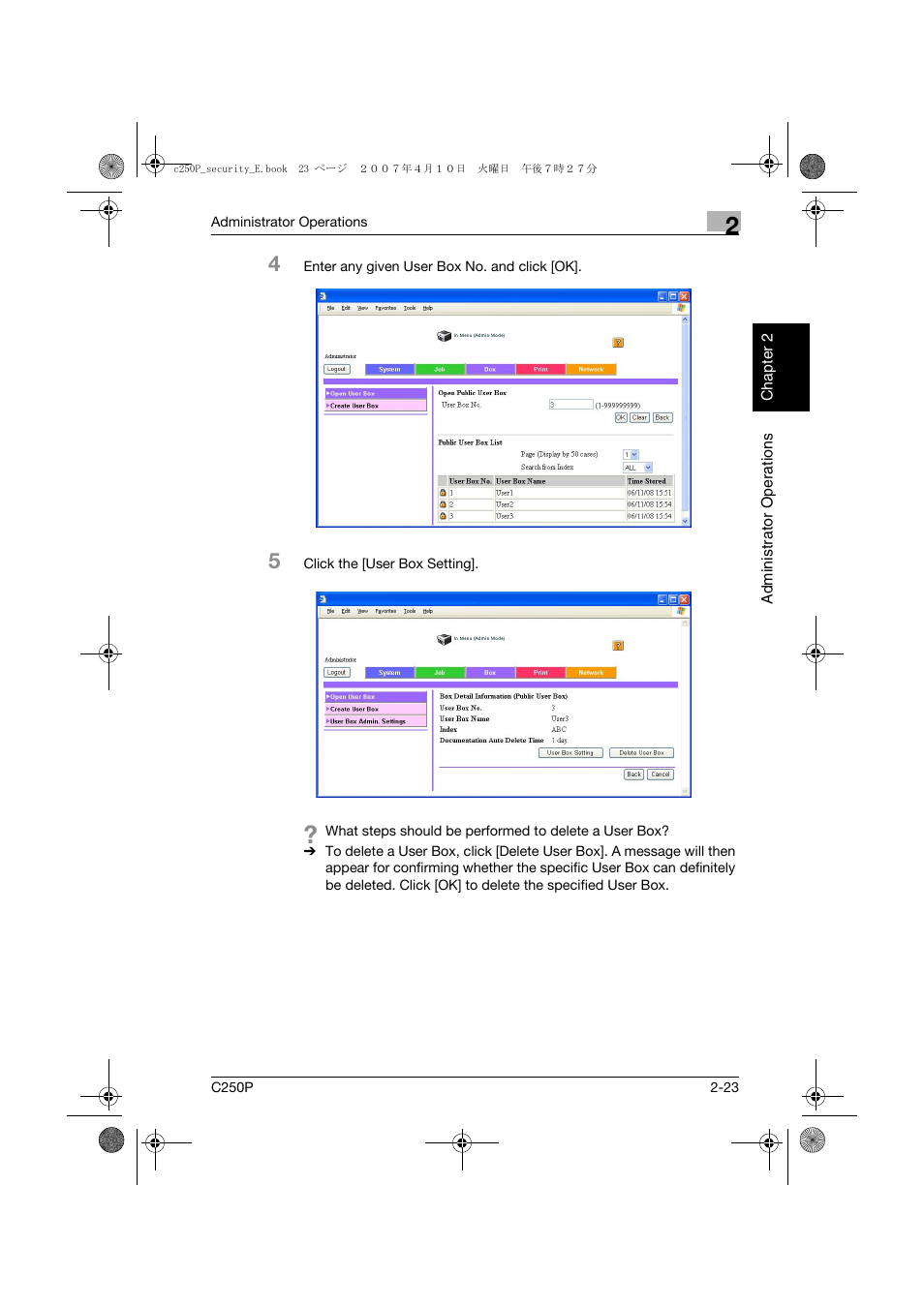 Konica Minolta bizhub C250P User Manual | Page 40 / 108