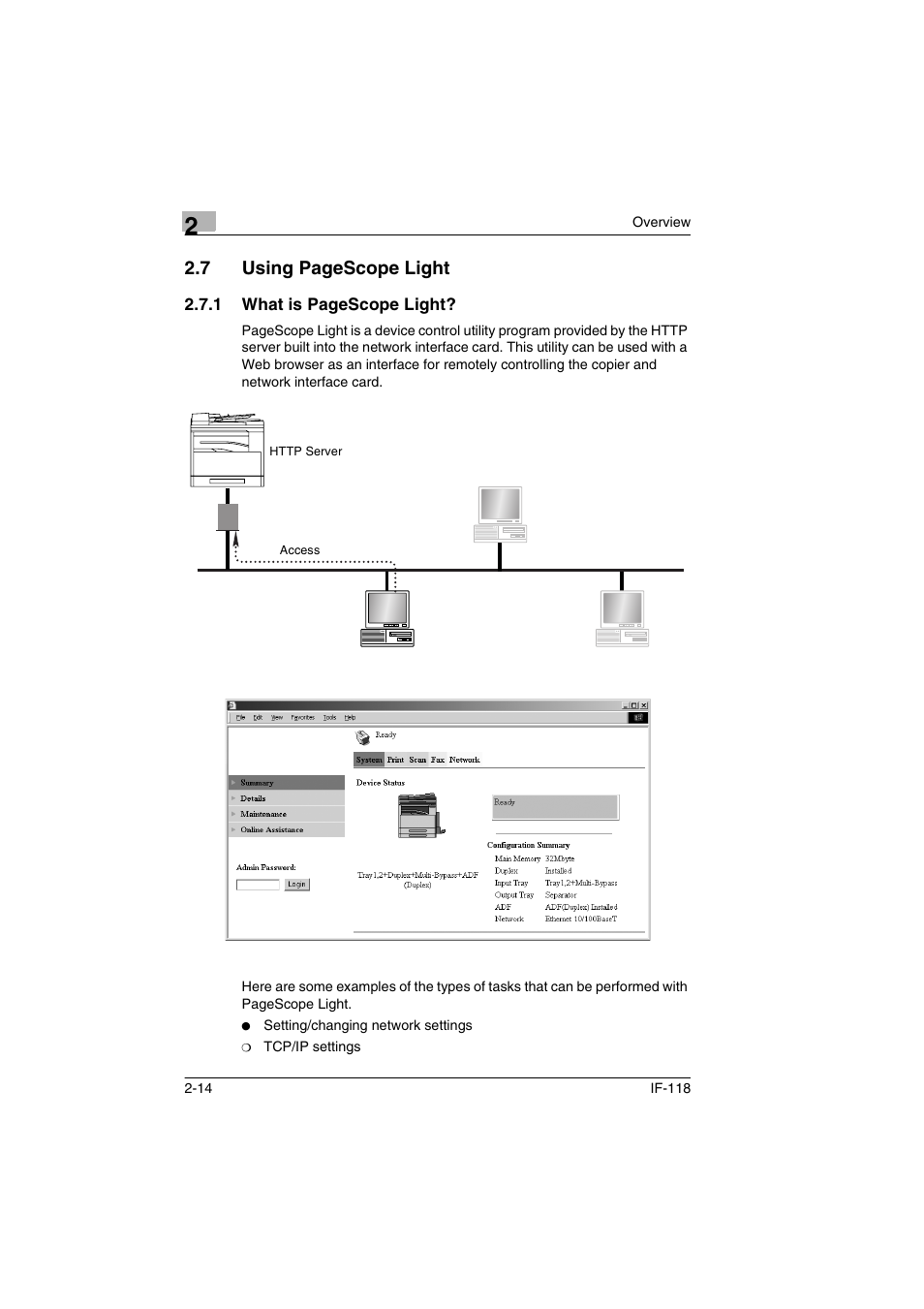 7 using pagescope light | Konica Minolta IF-118 User Manual | Page 23 / 140