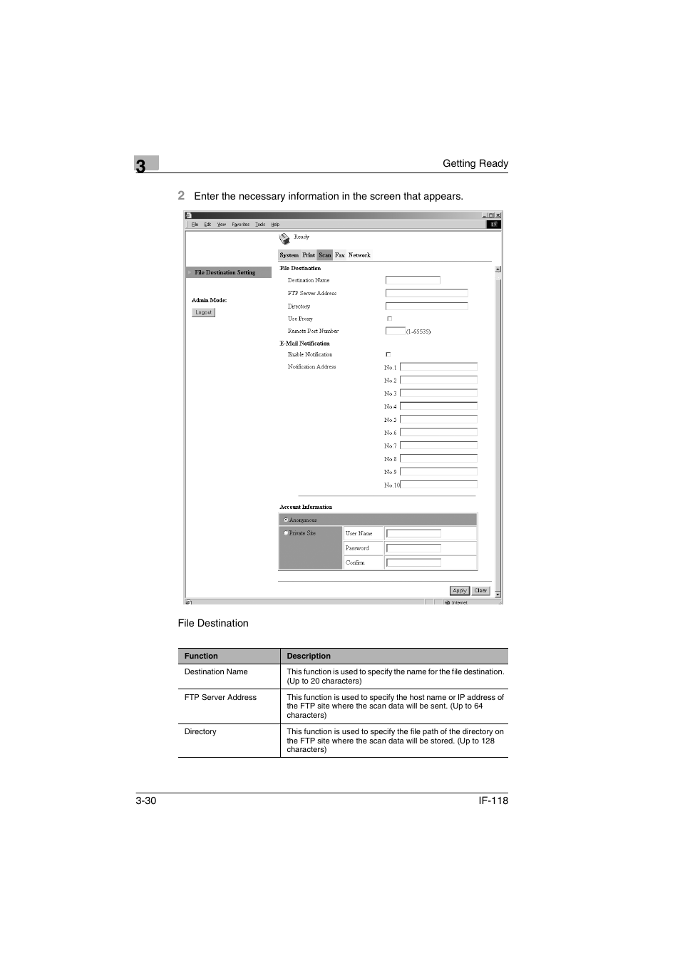 Konica Minolta IF-118 User Manual | Page 57 / 140