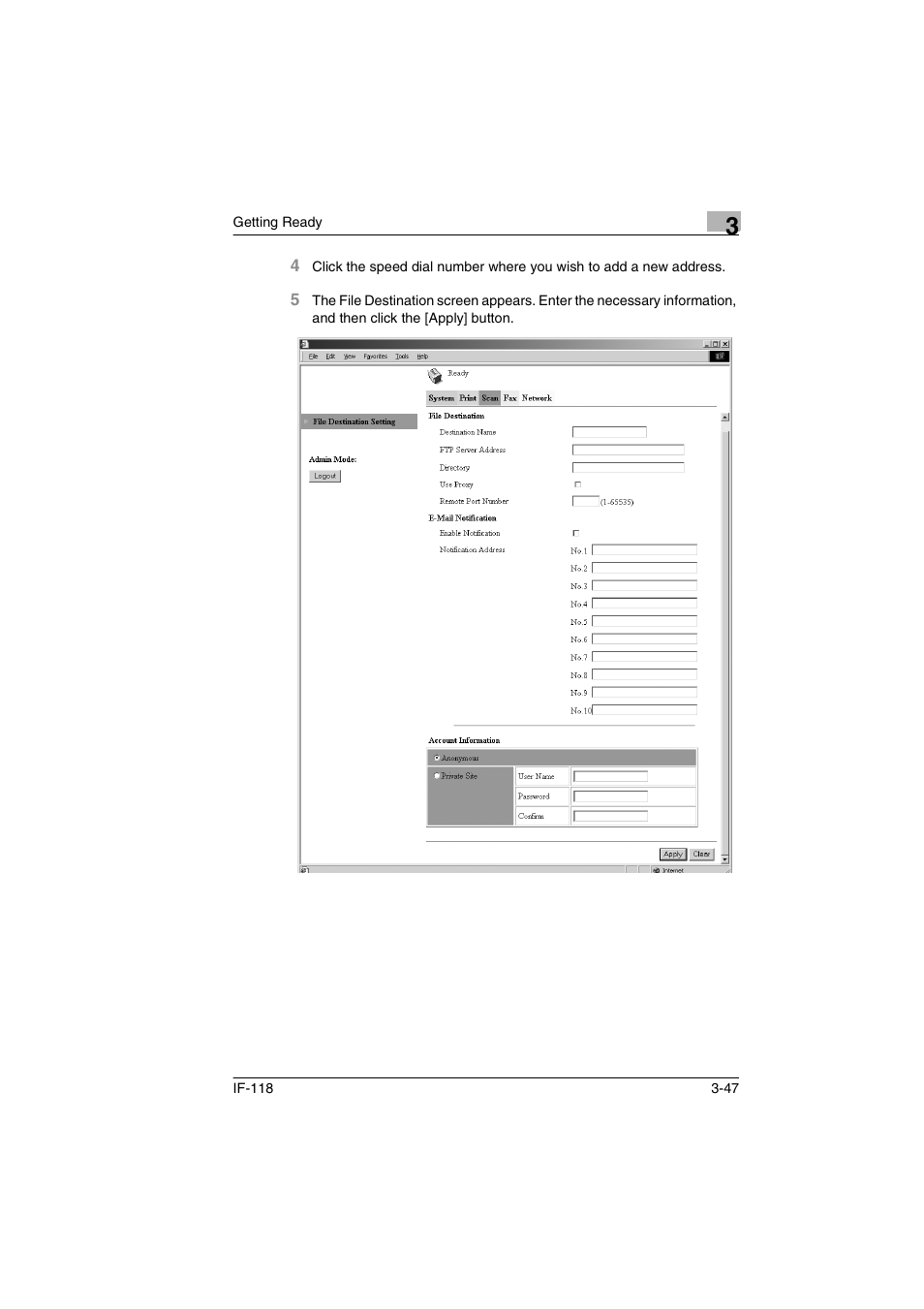 Konica Minolta IF-118 User Manual | Page 74 / 140