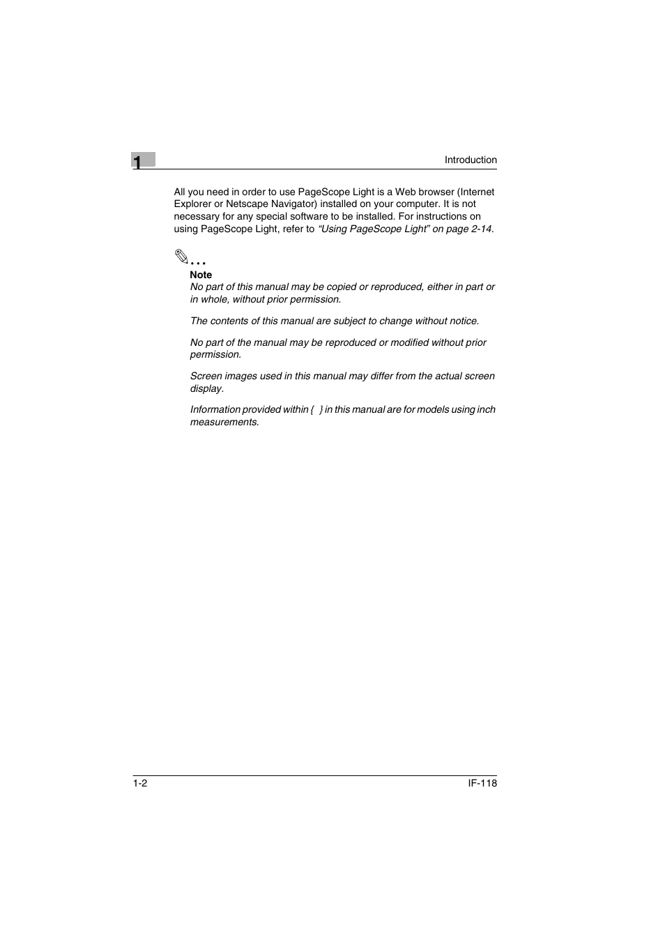 Konica Minolta IF-118 User Manual | Page 9 / 140