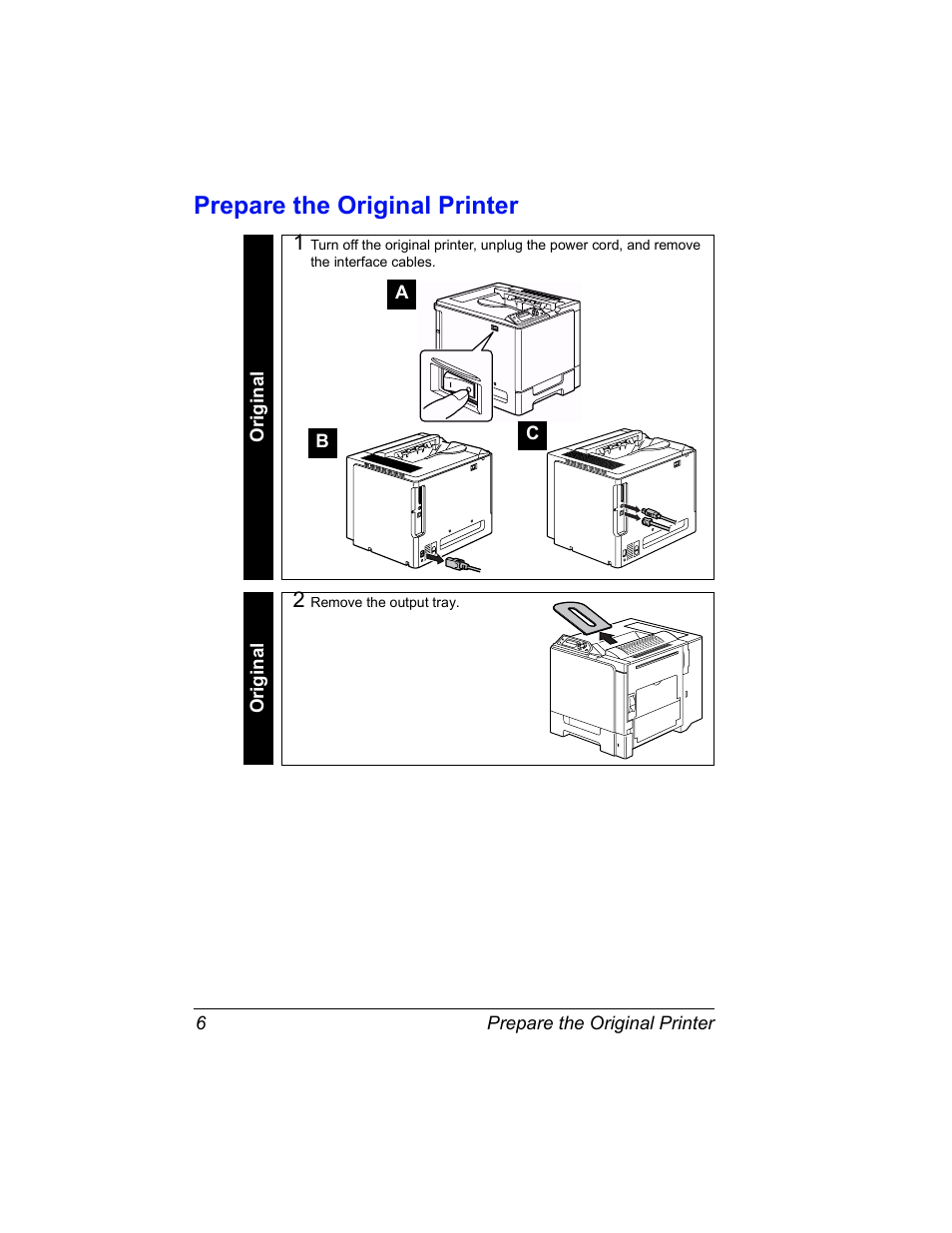 Prepare the original printer | Konica Minolta Magicolor 5430 User Manual | Page 8 / 24