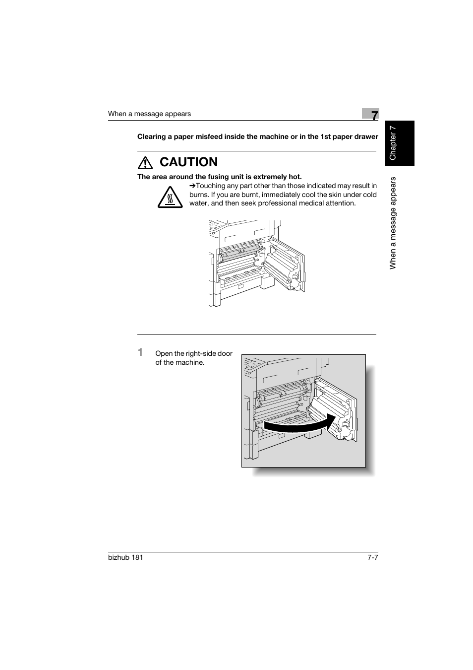 Awer (p. 7-7), 7 caution | Konica Minolta bizhub 181 User Manual | Page 278 / 322